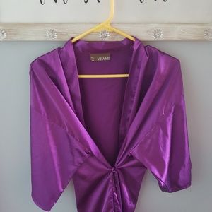 Purple silk robe
